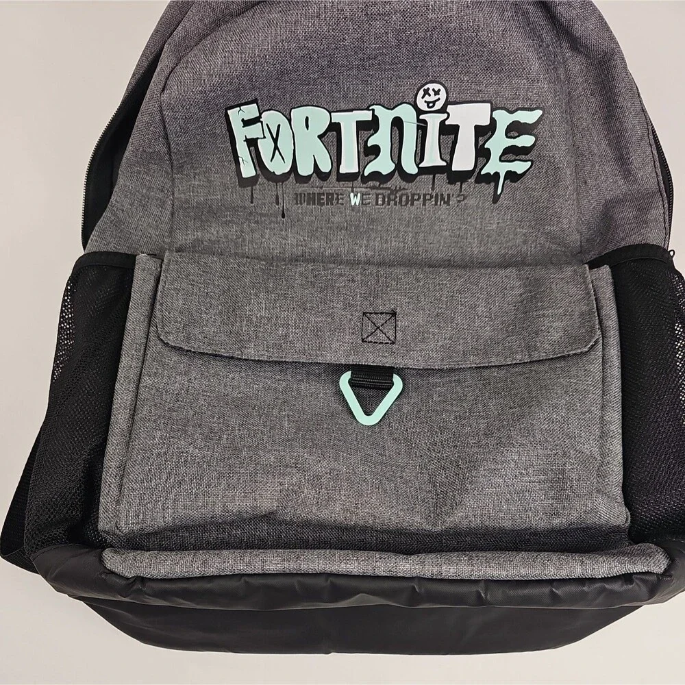 Fortnite Kids Backpack Gray Black Llama School Book Bag Epic Games 2024